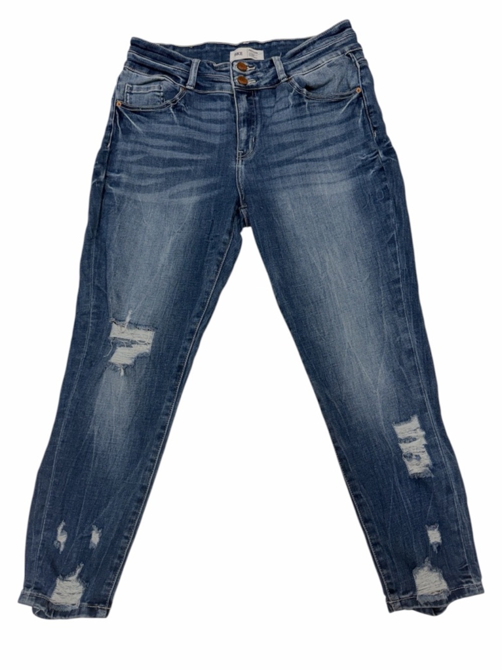 BKE Payton Skinny Jeans Distressed Mid Rise Ankle Denim Women 30